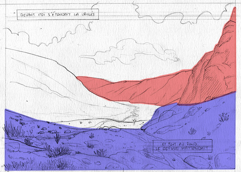 Si l'encrage est raté, les rochers semblent faire partie de la chaîne de montagne de l'arrière plan.